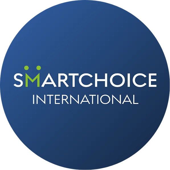 SmartChoice International logo on a blue circular gradient